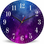 Mxocom Colourfull Sky Wall Clock Blue Purple Nebula White Colour Star 10 Inch by Mxocom