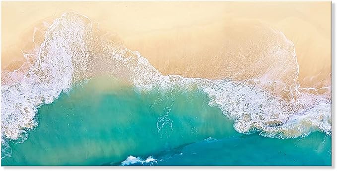 Goldfoilart Beach Canvas Wall Art Ocean Sea Waves Wall Decor Coastal - Image 5