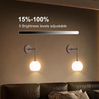 Brown Battery Operated Wall Sconces Set of 2, Rechargeable Wireless Wall Lights - Image 7
