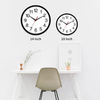 Rohioue Wall Clock Modern 10 Inch Black Battery Operated Silent Non Ticking - Image 10
