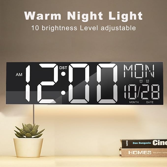 JALL 30" Large Digital Wall Mount Clock - Image 8