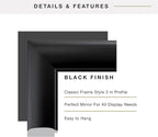 MCS Simplicity 22x28 Large Wall Mirror, Vertical & Horizontal Wall Hanging - Image 6