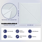 Vieshful Acoustic Panels, Peel & Stick Sound Absorbing Wall Panels, 10 Pack 12" - Image 8
