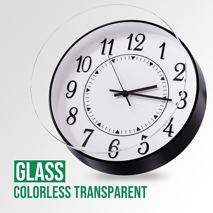 Wall Clock Modern Non-Ticking Battery Operated Silent Wall Clocks Simple Style - Image 5