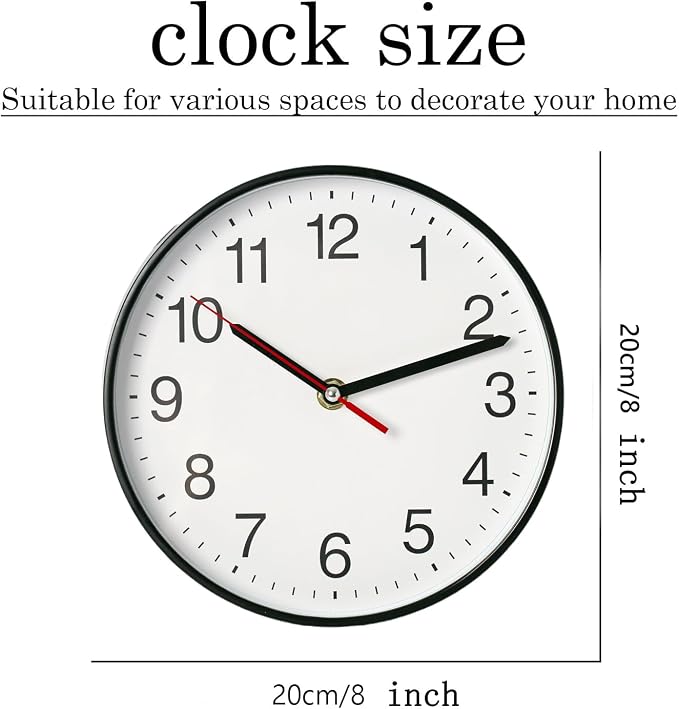 Spinaround Wall Clock, Modern Wall Clocks Battery, Silent Non-Ticking Analog - Image 5