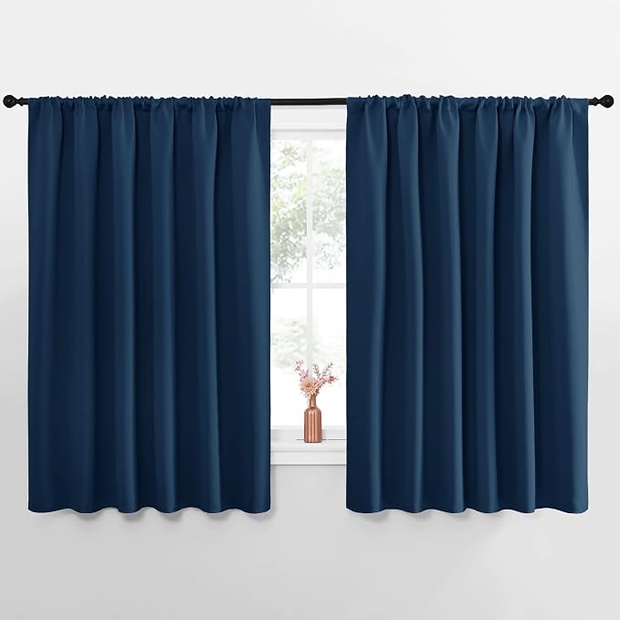 NICETOWN Blackout Curtains for Bedroom, Moroccan Blue, 1 Pair, 70 by 63-inch by NICETOWN