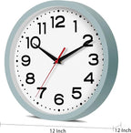 Roymnie Wall Clock Silent Non-Ticking Modern Clock Battery Operated 12 Inch - Image 2