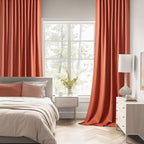 MIULEE Back Tab Burnt Orange Blackout Curtains 84 Inch Length 2 Panels Set - Image 2