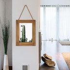 Rectangle Wall Mirror for Bathroom, Distressed White Wood Decor - Image 6