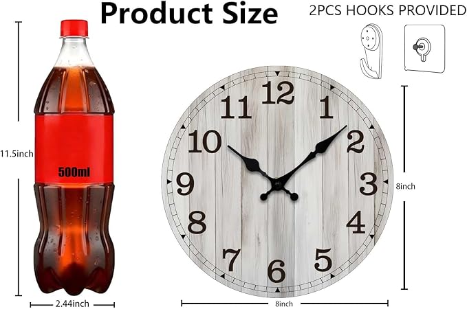 Wall Clock, Modern Wall Clocks Battery Operated, Silent Non Ticking Clock - Image 3