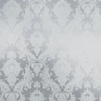 Tempaper Textured Metallic Silver Damsel Removable Peel and Stick Damask by TempaperCo