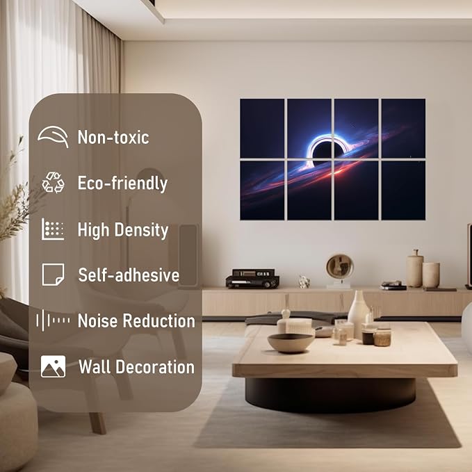 FurnoFlexArt Acoustic Panels Tiles Decorative Room Sound Proof Foam Absorbing - Image 3