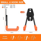 HUPBIPY Heavy Duty Garage Hooks 12 Pack, 2.8 inch Small U Shaped Hanger - Image 2