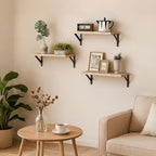 Fixwal Floating Shelves for Wall, Wood Wall Mounted Shelves for Bedroom - Image 2