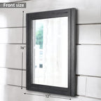 AAZZKANG Black Mirrors for Wall Rectangle Wood Framed Decorative Wall Hanging - Image 2