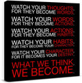 Watch Your Thoughts Motivational Classroom Posters, Inspirational Wall Decor by VAHATAN