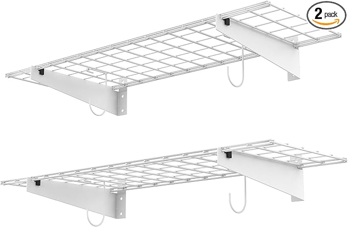WALMANN 2 Pack Garage Wall Shelves, 45x15 inch Wall Mounted Storage Shelves by WALMANN