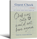 Framed Wall Art Posters Trendy Kitchen Guest Check Prints Chef Was Cute Would by PDFI