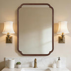 WallBeyond 28" x 40" Wood Bathroom Mirror by WallBeyond