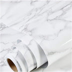 practicalWs Marble Contact Paper Peel and Stick, 15.7inch×118.1inch White Gray by practicalWs