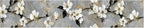 Cherry Blossom Wallpaper Border 196x4 Inch Peel and Stick Wall Border Gray - Image 2