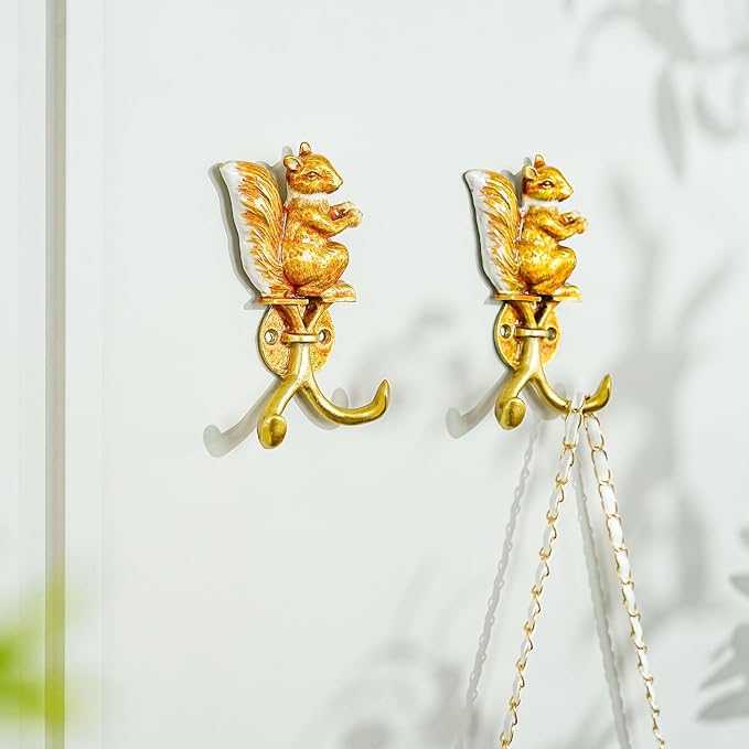 Vintage Wall Hooks Decorative Rack Hangers, 2 Pack Metal Wall Mounted Hook - Image 4