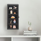 Ikee Design Wall Mounted Wooden Collectible Display Case 5 Shelf Display - Image 7