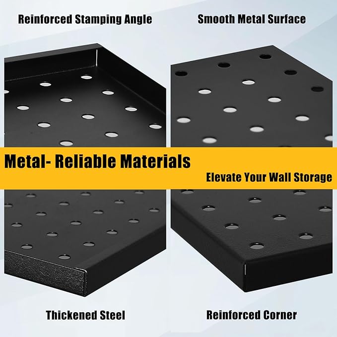 PBHEPJ 6 Pcs Metal Pegboard Panels, Heavy Duty Peg Boards - Image 6