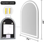 Arched LED Bathroom Mirrors - Image 9