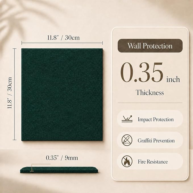 Large Cork Boards for Walls – 48" x 36" Self Adhesive Felt Wall Tiles - Image 2