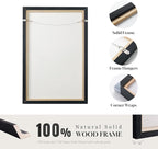 Large Framed Black Abstract Wall Art, Modern Square Canvas Painting Artwork - Image 6