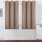 LEMOMO Cappuccino Blackout Curtains 42 x 54 Inch Length Set of 2 Panels Grommet by Lemomo