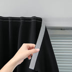 Thermal Blackout Curtains with Self-Adhesive Tape, No Rod No Drill Easy Install by Sovtfides