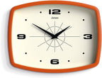 JONES CLOCKS® Movie wall Clock | Retro Rectangular Clock | 10 inch | Orange | by JONESCLOCKS