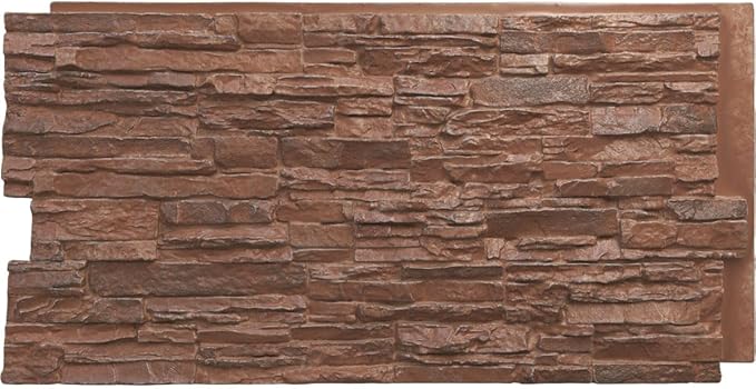 EverStone Canyon Ridge Faux Stone Panel, 45 3/4"W x 24 1/2"H x 1 1/4"D by EkenaMillwork