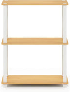 Furinno TURN-S-TUBE Storage Shelves, 3-Tier Book Shelf, Corner Shelf, Toolless - Image 4