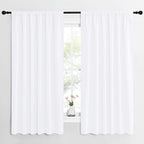 NICETOWN White Curtains, 50% Light Blocking Curtain Panels by NICETOWN