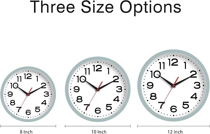 Roymnie Wall Clock Silent Non-Ticking Modern Clock Battery Operated 12 Inch - Image 7