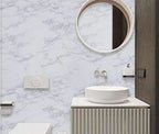 practicalWs Marble Paper Granite Gray/White Roll Kitchen Countertop Cabinet - Image 8