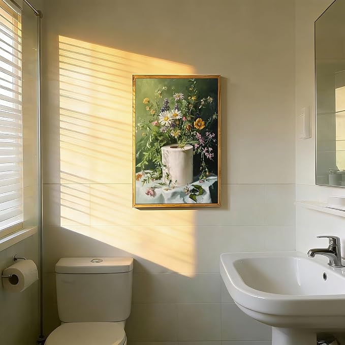 AtterrirArt Framed Vintage Bathroom Wall Art Funny, 20 * 30 Inch, Toilet Paper - Image 2
