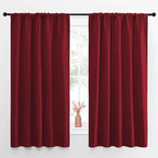 NICETOWN Christmas Burgundy Blackout Curtains and Drapes by NICETOWN