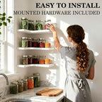 Floating Corner Shelves, Wall Shelf Set of 3, Shelves - Image 6