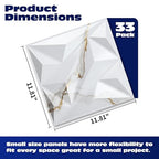 Art3dwallpanels 33 Pack 3D Wall Panel Diamond - Image 2