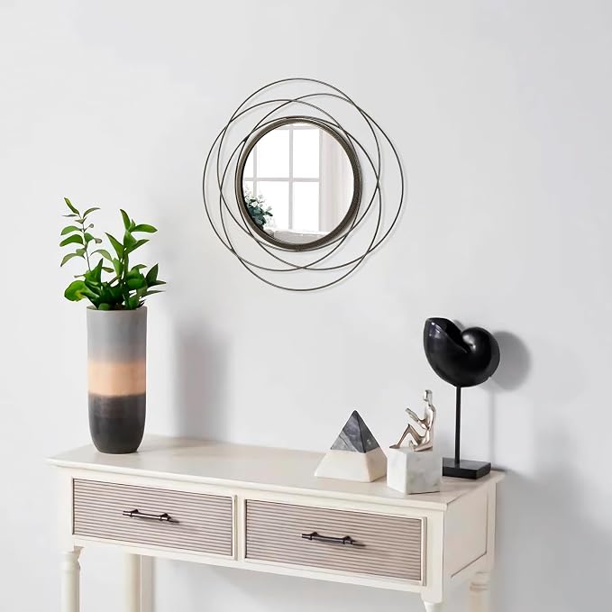 Mirrors Wall Decor Iron Frame Round Art Wall Mirrors Home Decoration Hanging - Image 5