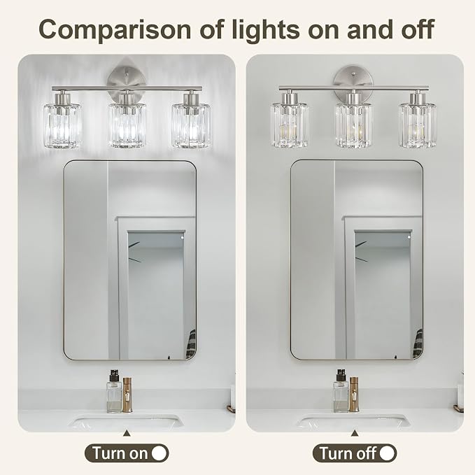 Crystal Bathroom Light Fixtures, Bathroom Lighting Fixtures Over Mirror - Image 7