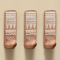 IndianShelf 10 LB- 12 Pieces Decorative Wood Adhesive Wall Hooks–Boho Peel and by IndianShelf