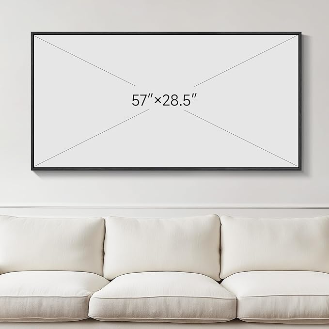 Large Framed Abstract Wall Art for Living Room, Horizontal Black Gold and White - Image 3