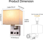 Bedside Wall Lamp for Bedroom, Plug in Wall Sconce - Image 7