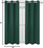LEMOMO Green Blackout Curtains 40 x 63 Inch Length/Set of 2 Curtain - Image 10