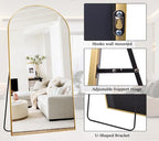 Rowjut Floor Full Length Mirror, Arched Mirrors Full Length 81"x41" - Image 4